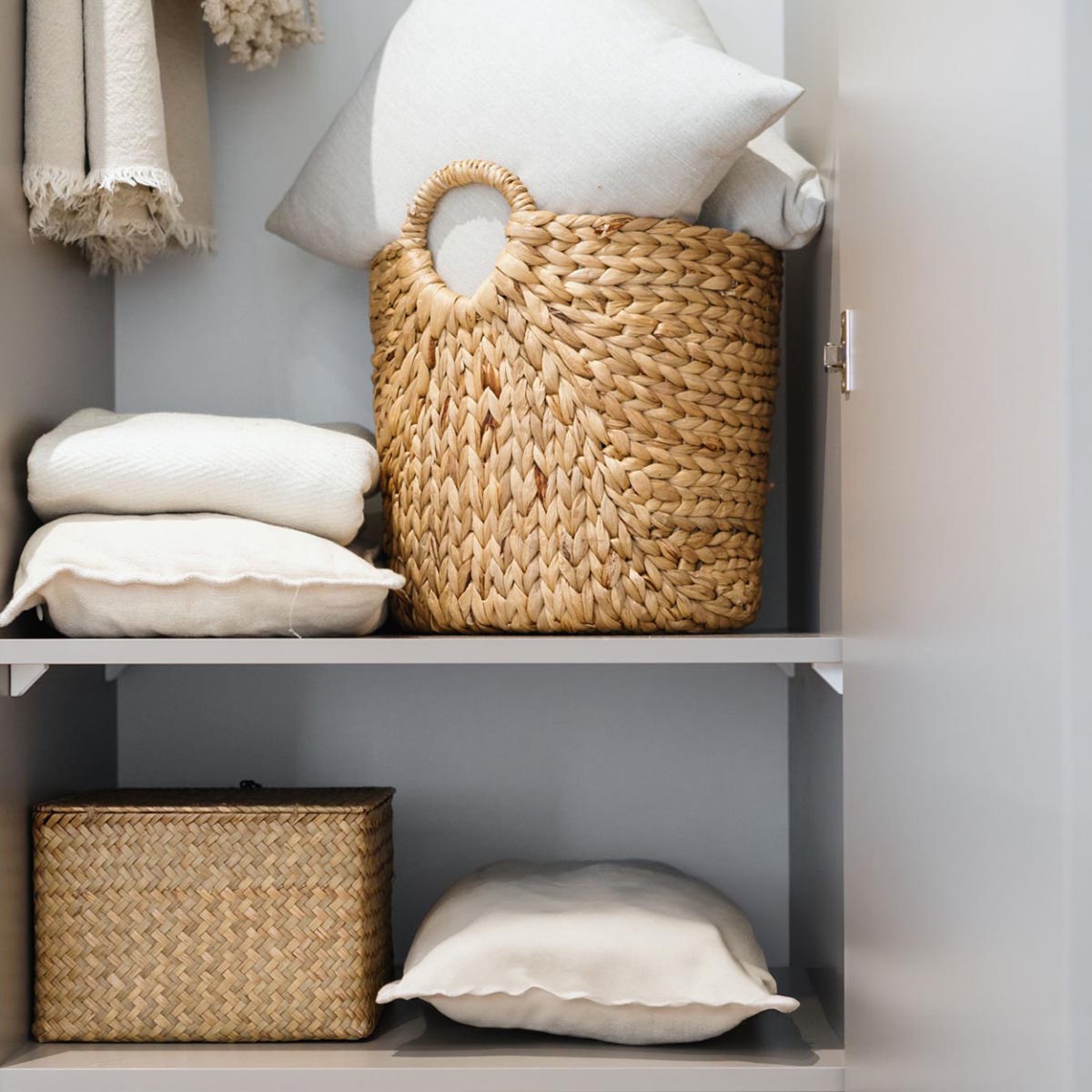 Bathroom accessories in modern room interior design.